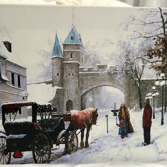 Vintage Lise Auger Canvas Picture - Picture 6 of 9